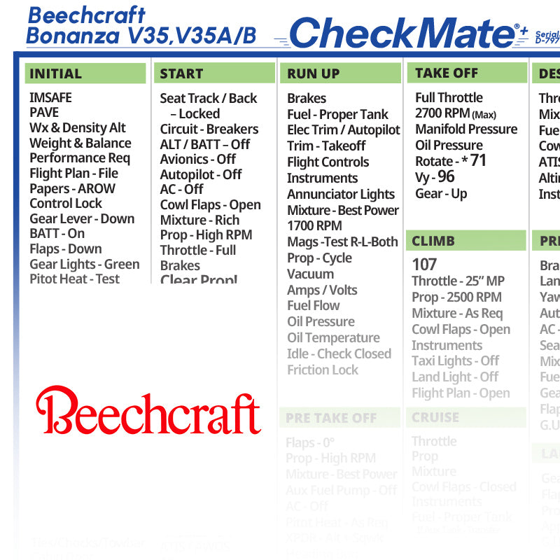 Beechcraft Bonanza V35 / V35A / V35B